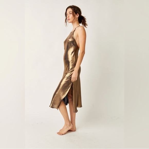 NWT Free People Sunset Shimmer Slip Dress size xs - Picture 3 of 7